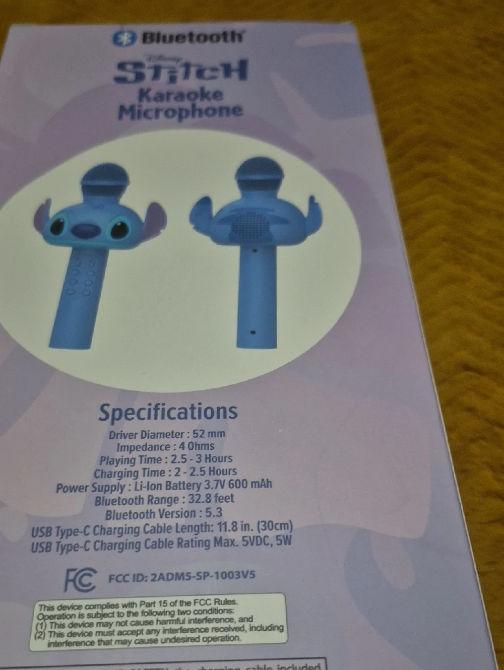 Disney Stitch Karaoke Microphone - Light Blue - Picture 3 of 3